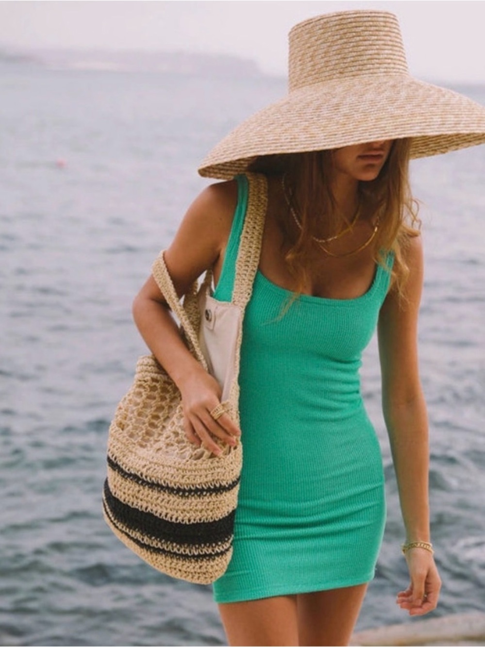 ARAMINTA JAMES Bella Donna Crinkle Dress in Honeydew Green Sz Small Summer